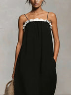Mirelle™ | Vestido Maxi con Bloques de Color y Tirantes Finos