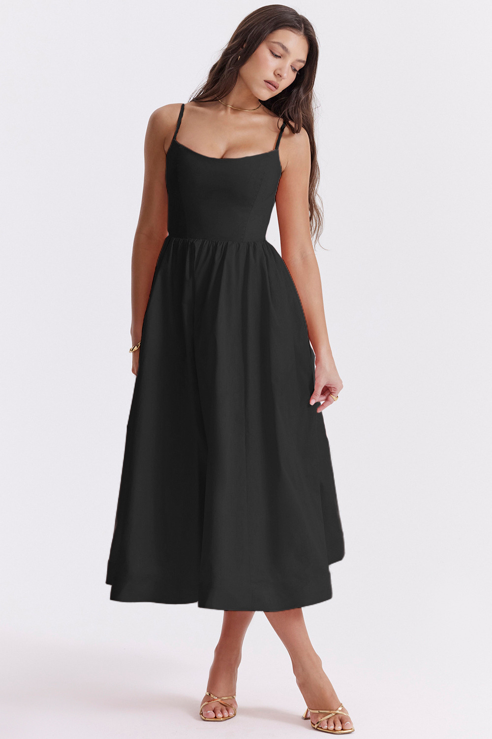ESTELLE | Elegante vestido midi de corsé de verano