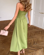 Liora | ELEGANTE VESTIDO MIDI SIN TIRANTES