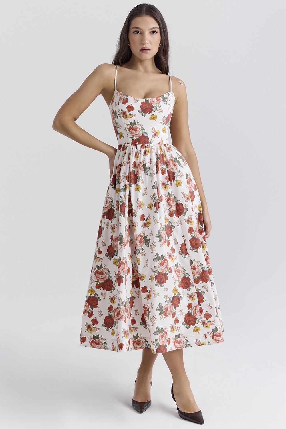 ESTELLE | Elegante vestido midi de corsé de verano