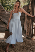 ESTELLE | Elegante vestido midi de corsé de verano