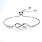 Pulsera ajustable de infinito en oro rosa