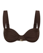 Top de bikini SIENNA en color chocolate