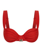 Top de bikini SIENNA en color rojo cinatti