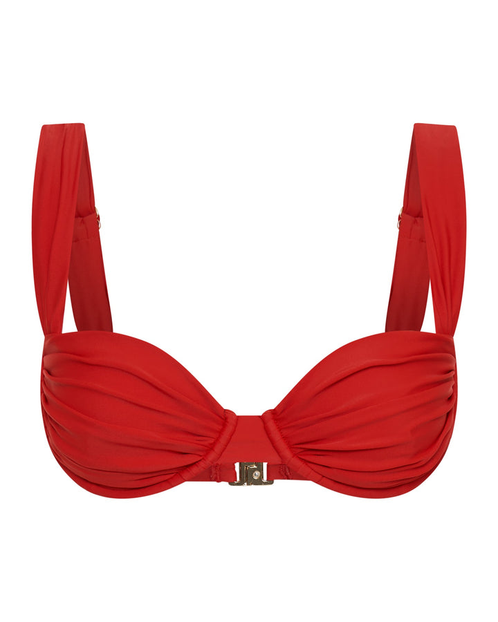 TOP DE BIKINI SIENNA EN COLOR ROJO CINATTI