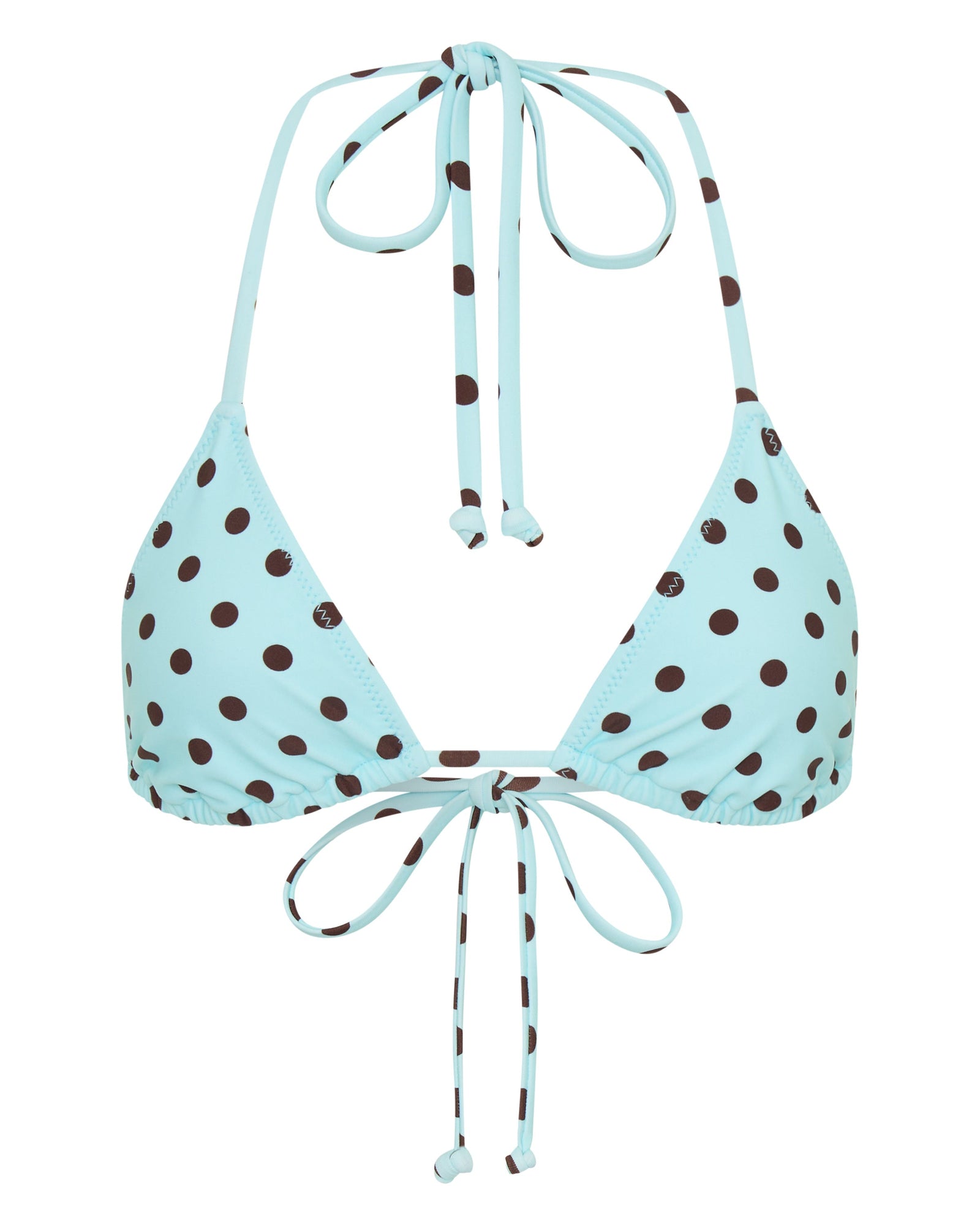 TOP DE BIKINI ELARA EN COLOR AZUL CON LUNARES
