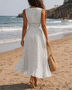 VESTIDO POLKA DOTS BLANCO
