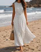 VESTIDO POLKA DOTS BLANCO