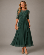 Rosa – Vestido Midi de Encaje Favorecedor