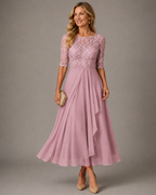 Rosa – Vestido Midi de Encaje Favorecedor