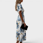 Elara | Vestido Midi con Banda Floral