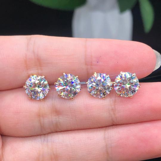 Pendientes de oro blanco Tera