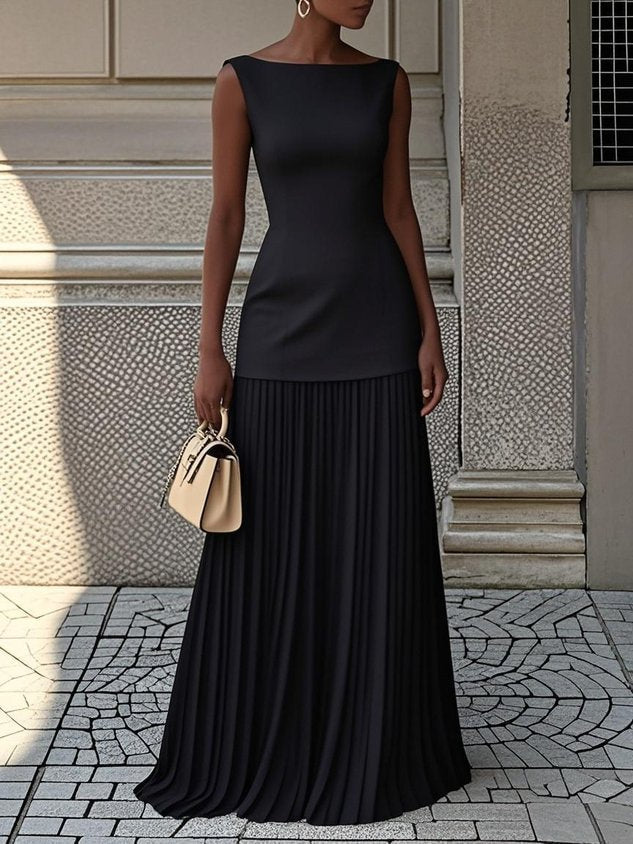 Shania™ Vestido Maxi Plisado