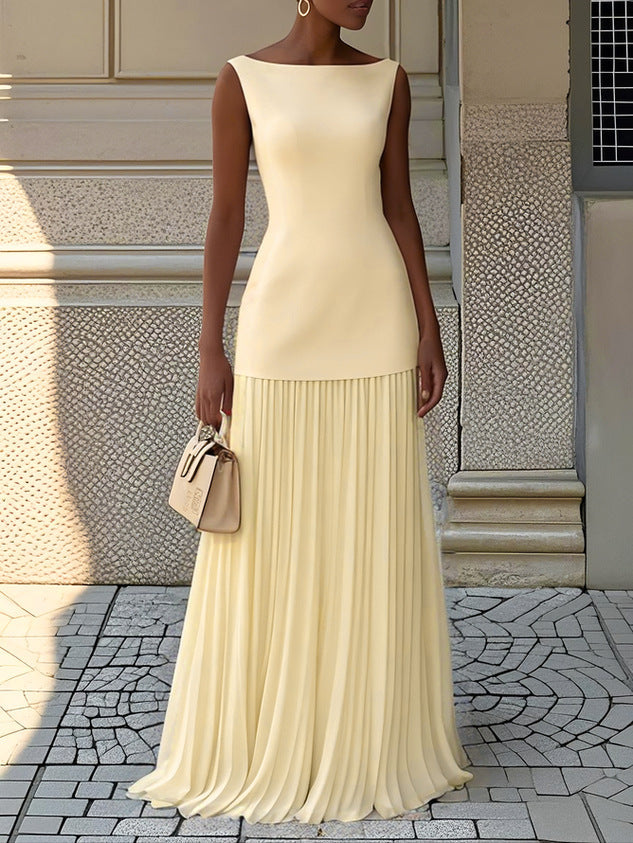 Shania™ Vestido Maxi Plisado