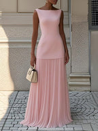 Shania™ Vestido Maxi Plisado
