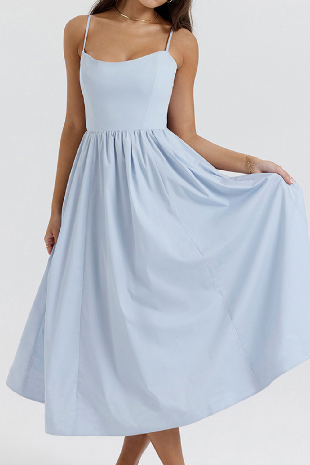 ESTELLE | Elegante vestido midi de corsé de verano