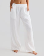 Pantalón de lino blanco
