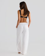 Pantalón de lino blanco