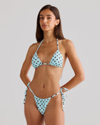 Top de bikini ELARA en color azul con lunares