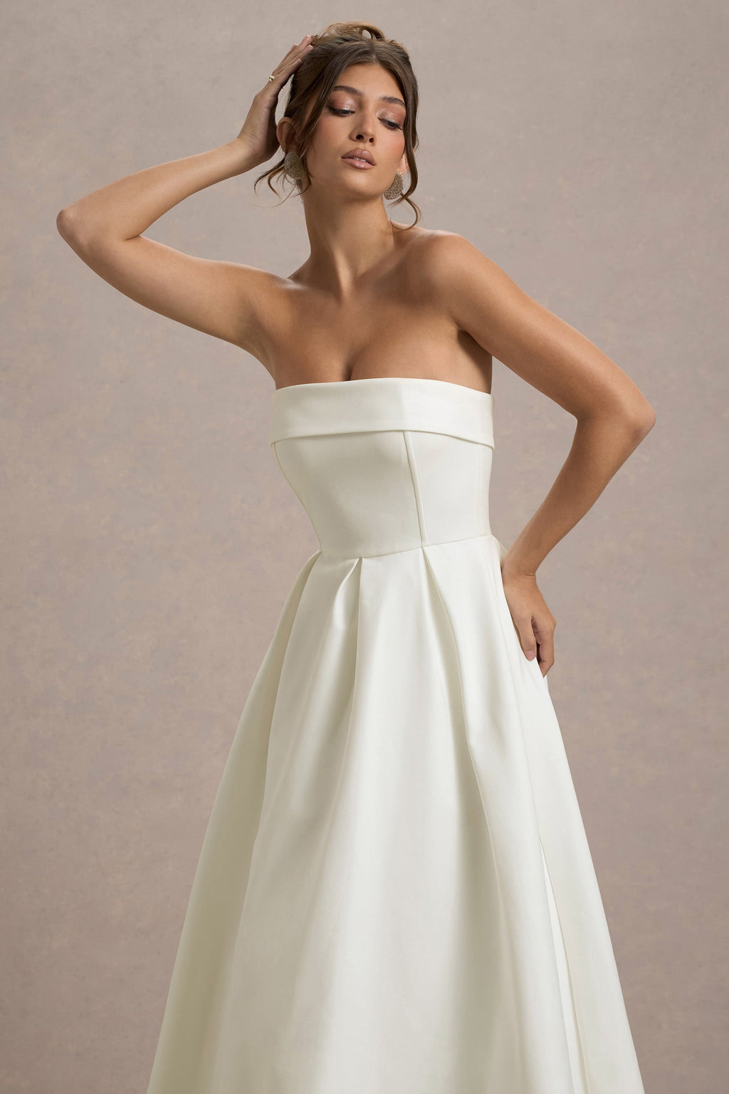 ANNE | Vestido Midi Elegante con Escote recto