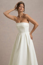 ANNE | Vestido Midi Elegante con Escote recto