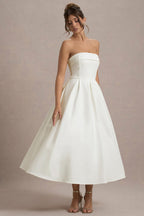 ANNE | Vestido Midi Elegante con Escote recto