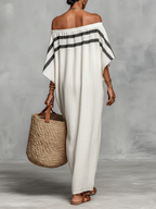 Aveline™ | Vestido Maxi Off-Shoulder con Mangas de Murciélago