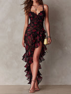 Lowe | Vestido Floral con Volantes y bajo con Volantes