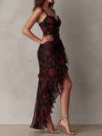 Lowe | Vestido Floral con Volantes y bajo con Volantes