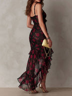 Lowe | Vestido Floral con Volantes y bajo con Volantes