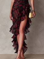 Lowe | Vestido Floral con Volantes y bajo con Volantes