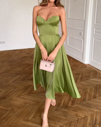 Liora | ELEGANTE VESTIDO MIDI SIN TIRANTES