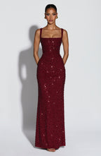 ROSALIND | Vestido Maxi con Escote Cuadrado