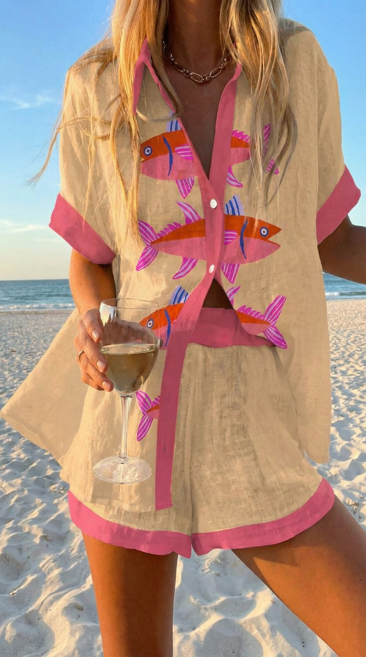 CONJUNTO CAPRI — conjunto camisa y short estampado