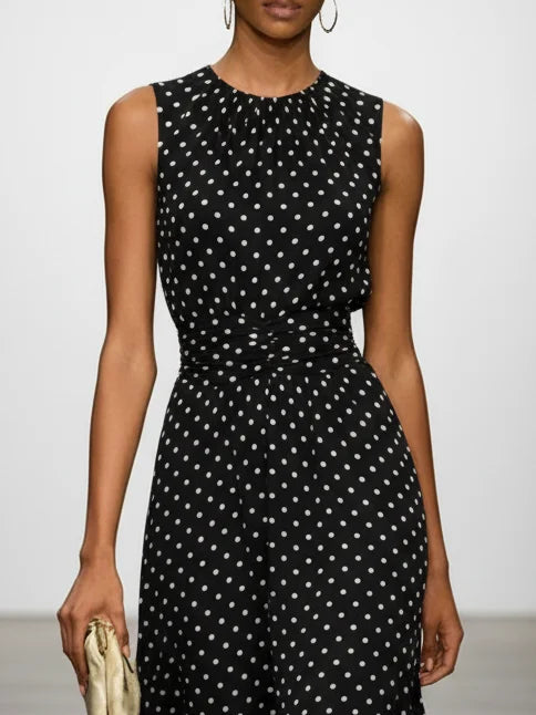 VESTIDO POLKA DOTS NEGRO