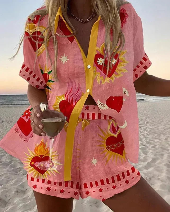 CONJUNTO FRIDA — conjunto camisa y short estampado