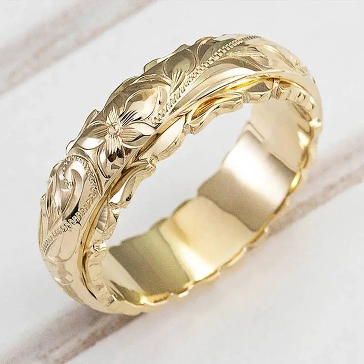 Anillo de oro Flor antigua