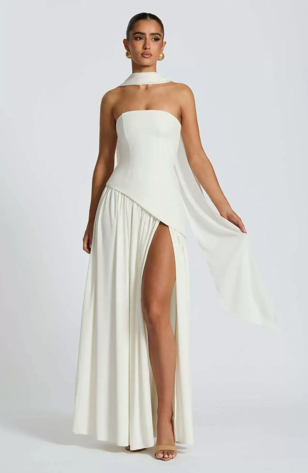 LINA | Vestido Maxi con escote recto