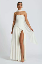 LINA | Vestido Maxi con escote recto