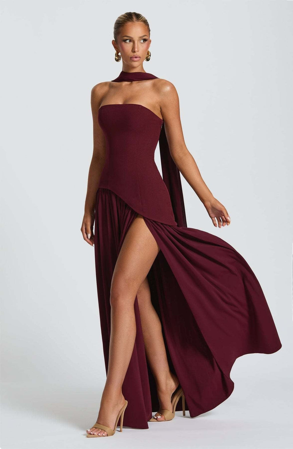 LINA | Vestido Maxi con escote recto