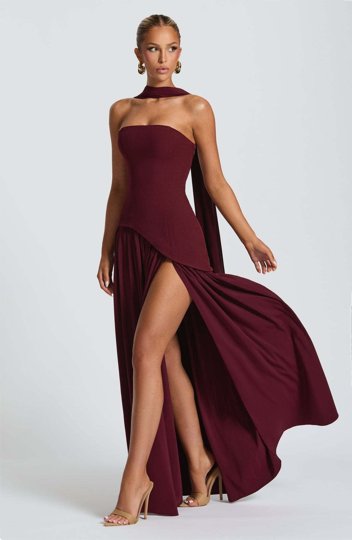 LINA | Vestido Maxi con escote recto