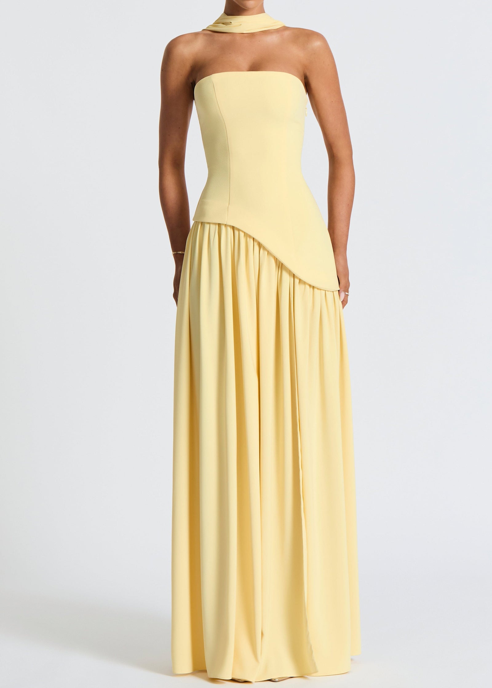 LINA | Vestido Maxi con escote recto