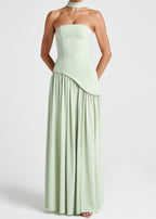 LINA | Vestido Maxi con escote recto