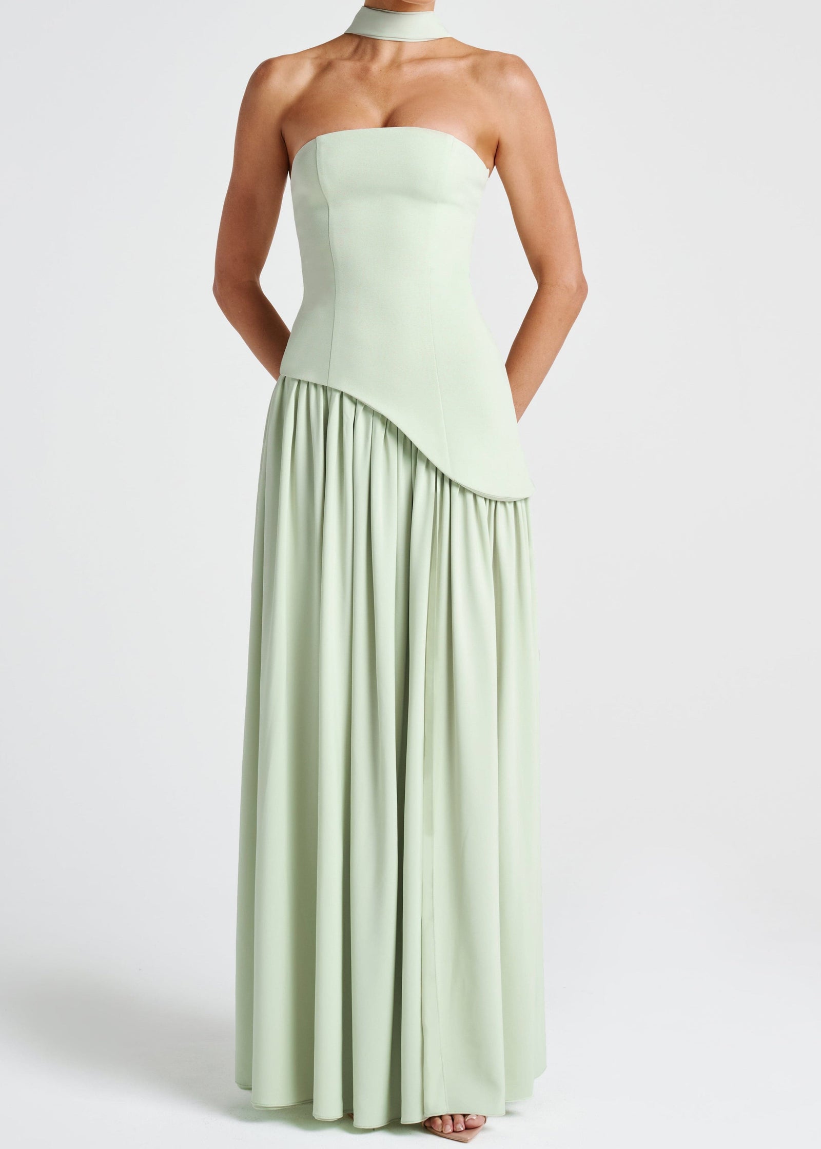 LINA | Vestido Maxi con escote recto