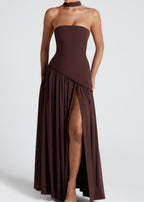 LINA | Vestido Maxi con escote recto