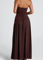 LINA | Vestido Maxi con escote recto