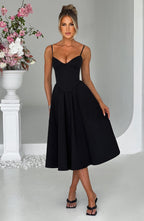 MAILEEN | Elegante vestido midi estilo corsé
