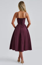 MAILEEN | Elegante vestido midi estilo corsé