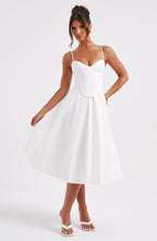 MAILEEN | Elegante vestido midi estilo corsé