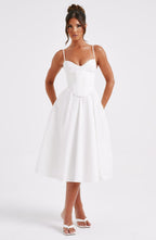 MAILEEN | Elegante vestido midi estilo corsé